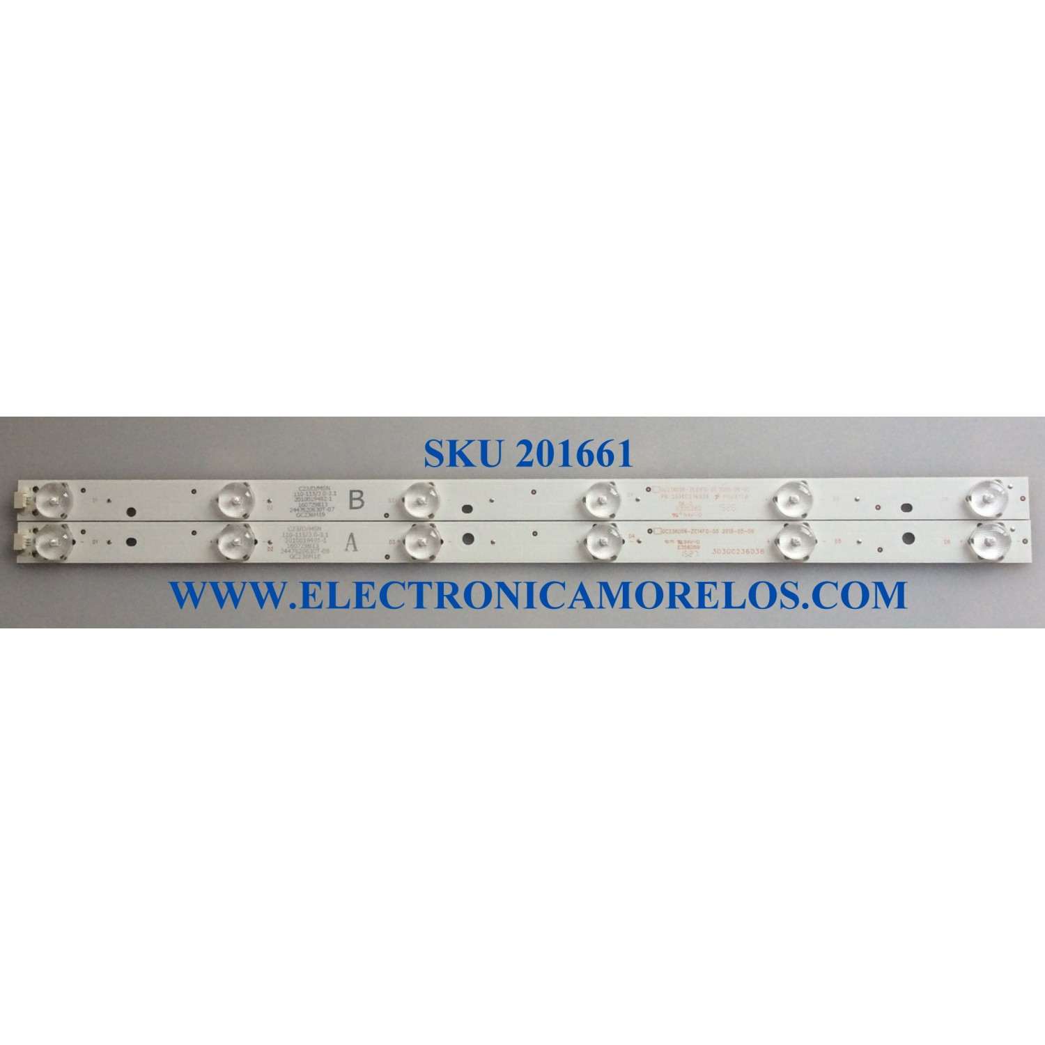 KIT DE LED´S PARA TV (2 PIEZAS) / INSIGNIA GC236D06-ZC21FG-05 / GC236D06-ZC14FG-01 / 303GC236036 / E356289 / 2010019677-1 / 160806A4 / GC236M18 / GC236M19 / 2447620630T-07 / 2447620630T-06 / PANEL BOEI236WX1 / MODELOS NS-24D310NA17 / ELEFW248